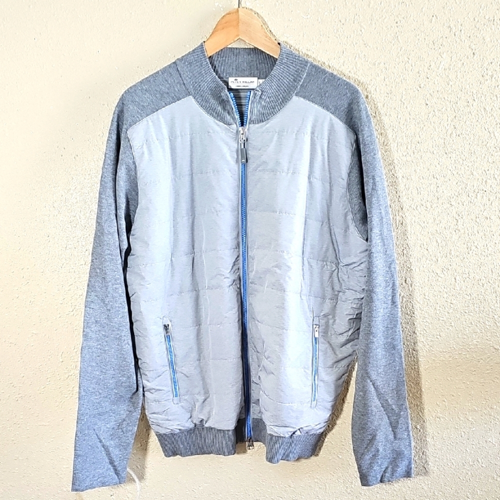 Peter Millar Crown Comfort Hybrid Bomber Jacket.